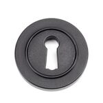 matt black round escutcheon (plain)