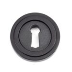 matt black round escutcheon (art deco)