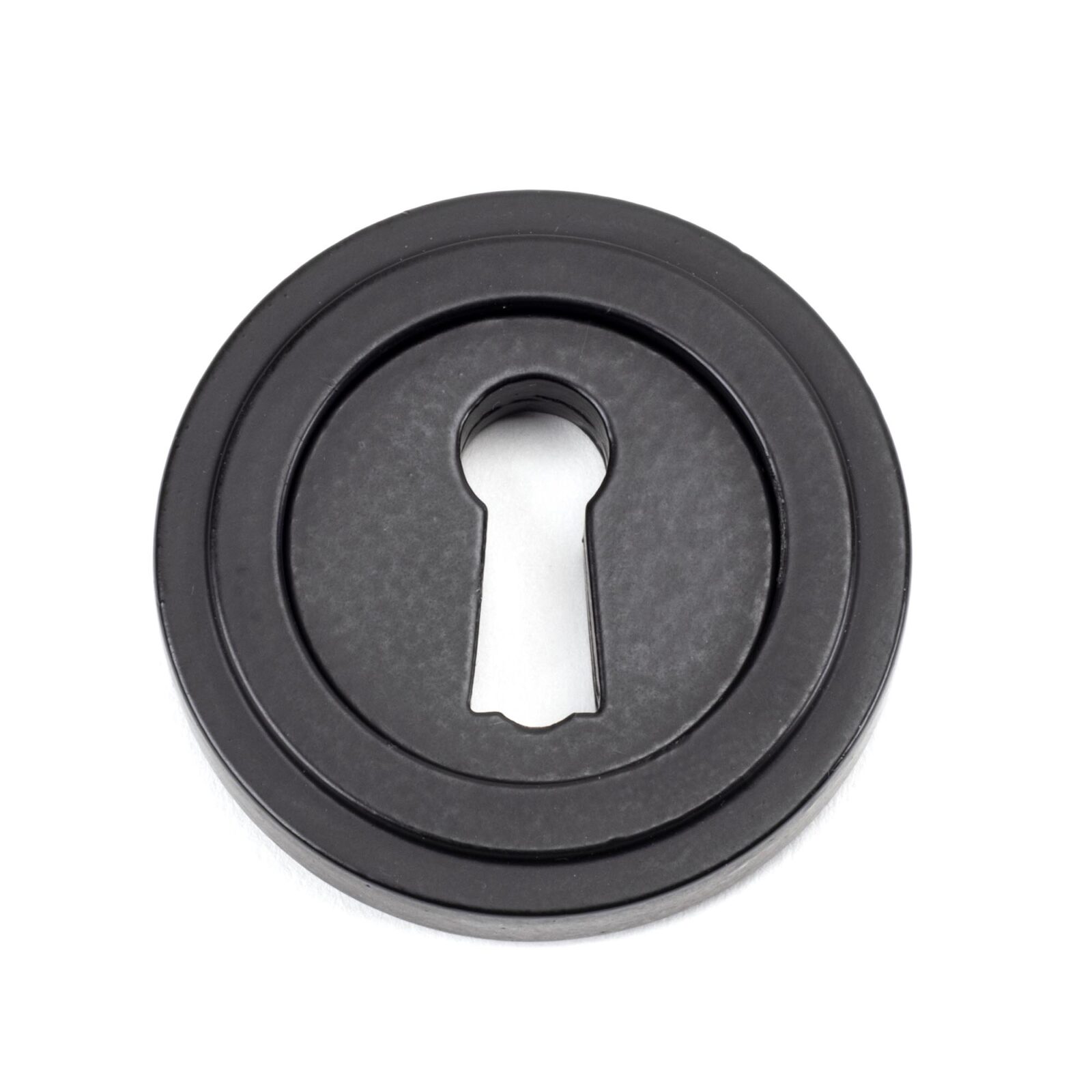 matt black round escutcheon (art deco)