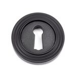 matt black round escutcheon (beehive)