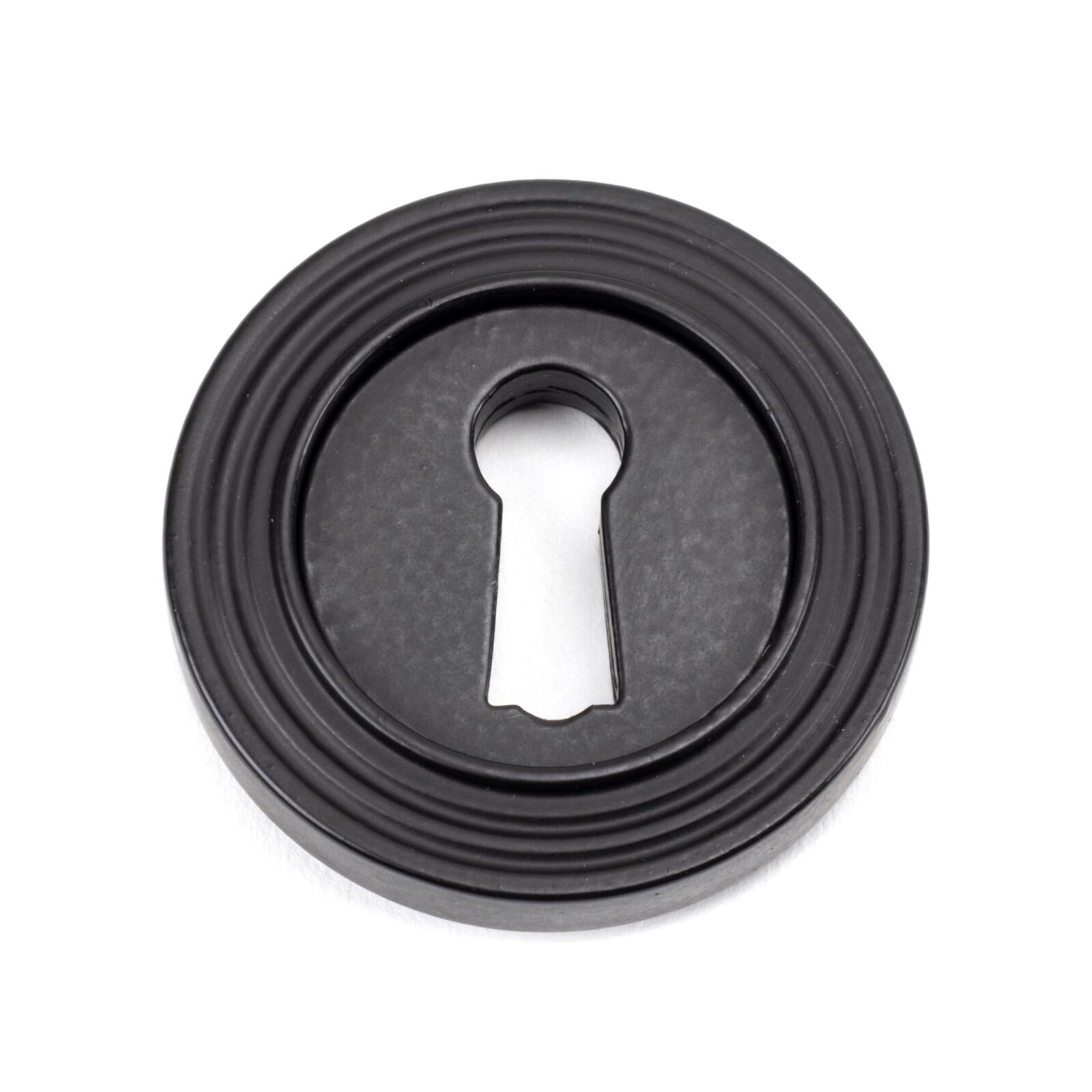 matt black round escutcheon (beehive)