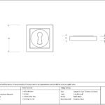 matt black round escutcheon (square)