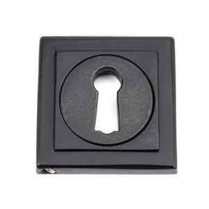 matt black round escutcheon (square)