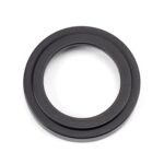 matt black round euro escutcheon (art deco)