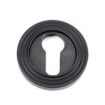 matt black round euro escutcheon (beehive)