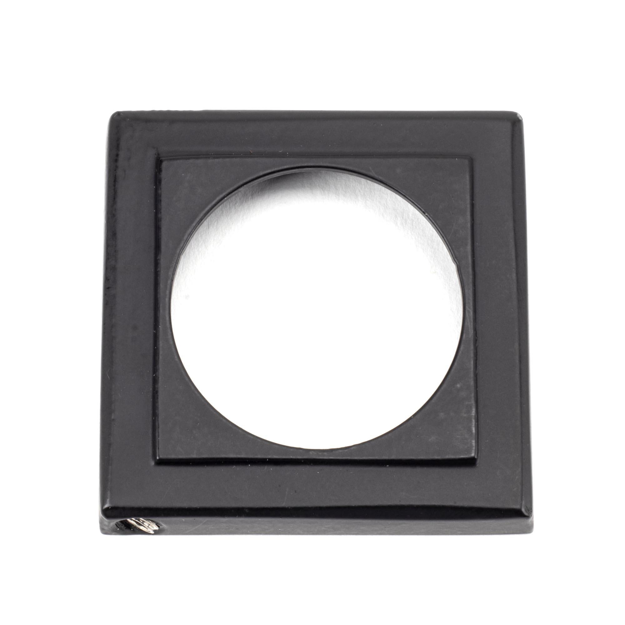 matt black round euro escutcheon (square)