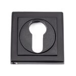 matt black round euro escutcheon (square)