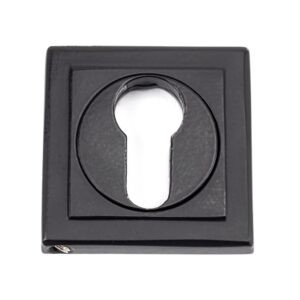 matt black round euro escutcheon (square)