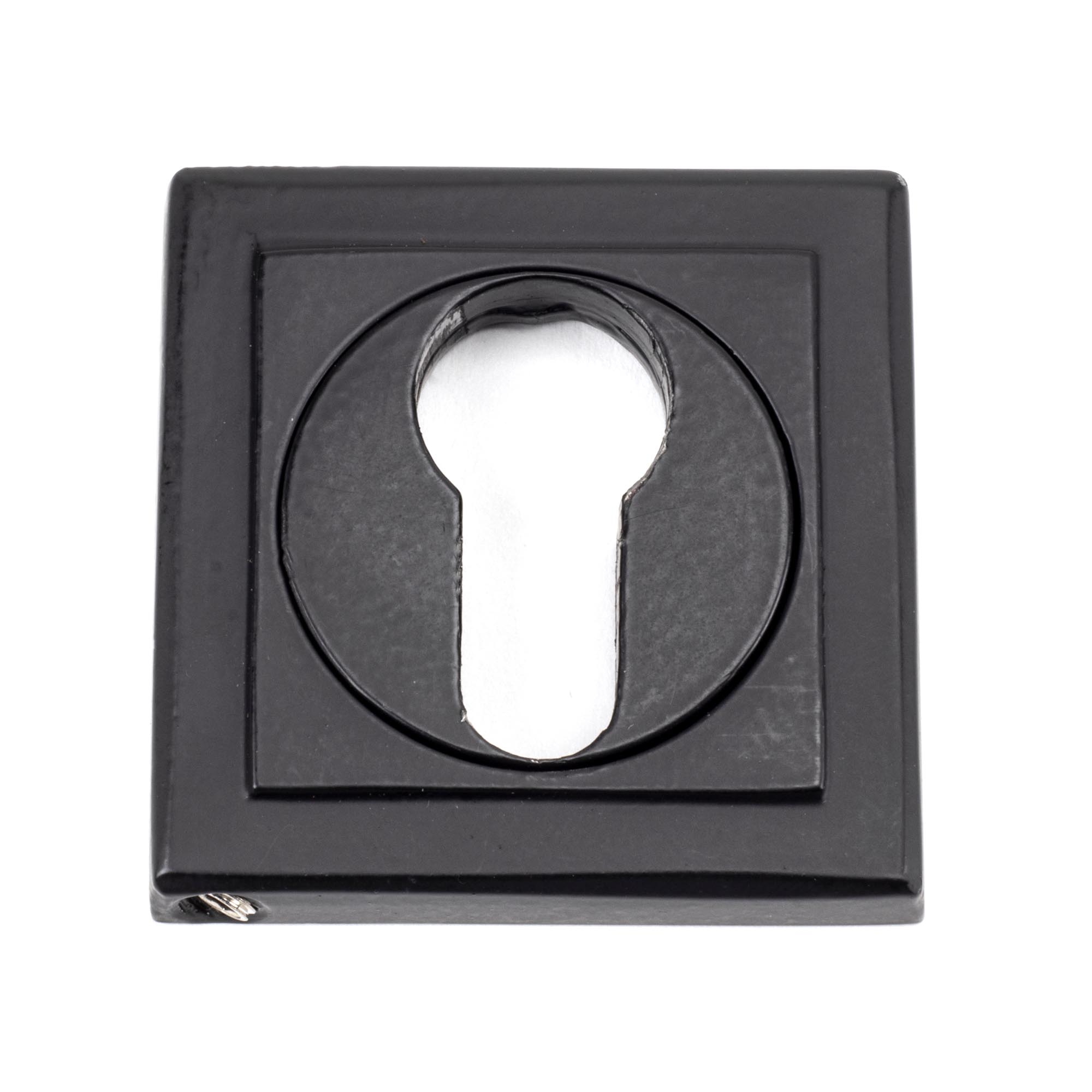 matt black round euro escutcheon (square)