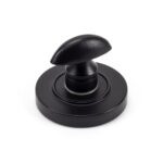 matt black round thumbturn set (plain)