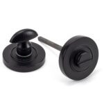 matt black round thumbturn set (plain)