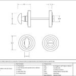 matt black round thumbturn set (art deco)