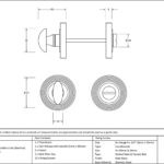 matt black round thumbturn set (beehive)