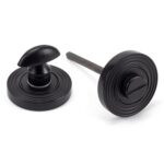 matt black round thumbturn set (beehive)