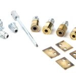 aged brass secure stops (pack of 4)