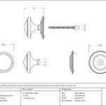 polished marine ss (316) art deco centre door knob