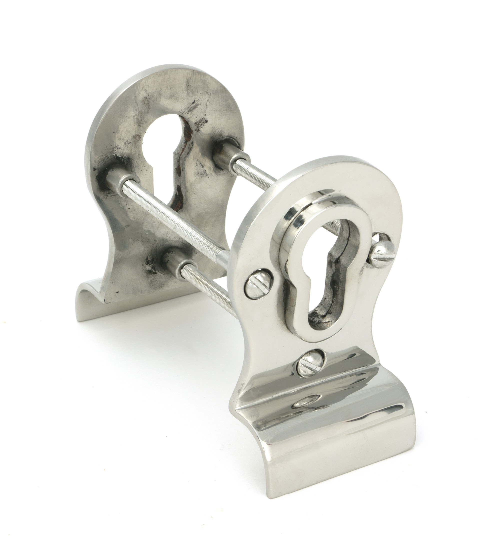 polished marine ss (316) 50mm euro door pull (back to back fixings)