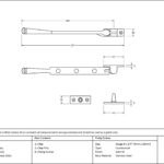 satin marine ss (316) 8" avon stay