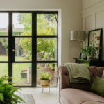 satin marine ss (316) brompton lever on rose set (plain)