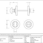 satin marine ss (316) round thumbturn set (plain)