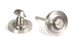 satin marine ss (316) round thumbturn set (plain)