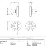 satin marine ss (316) round thumbturn set (art deco)