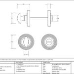 satin marine ss (316) round thumbturn set (beehive)