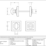 satin marine ss (316) round thumbturn set (square)