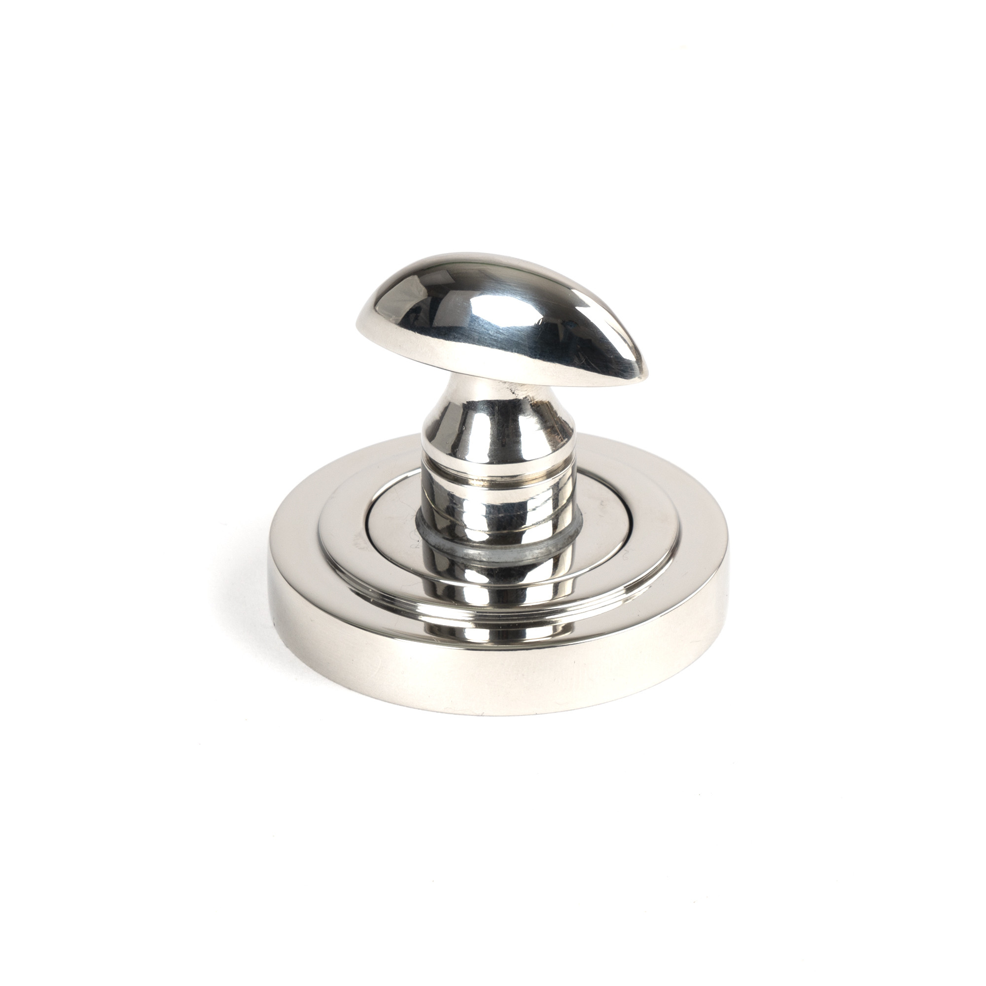 polished marine ss (316) round thumbturn set (art deco)