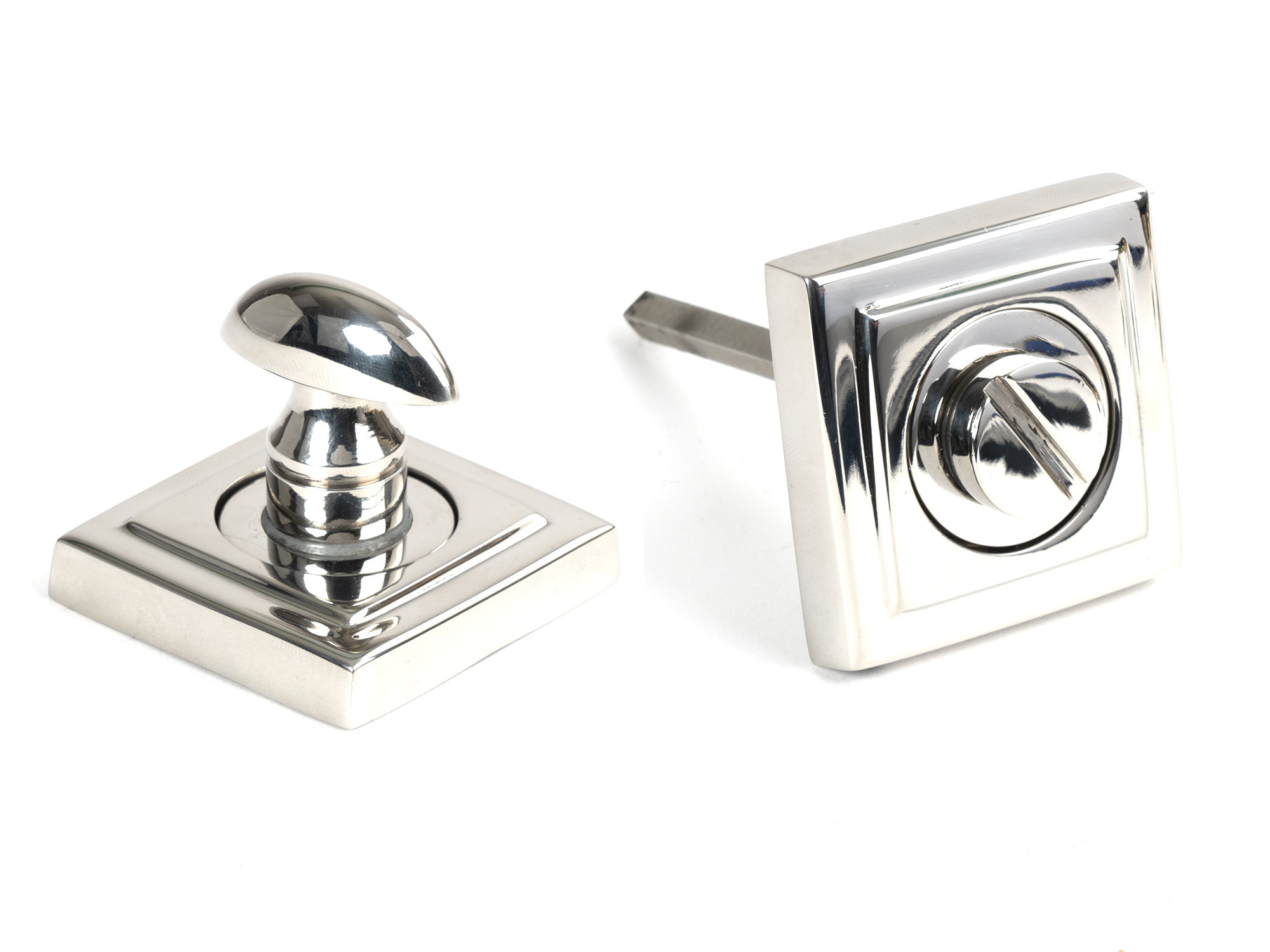 polished marine ss (316) round thumbturn set (square)