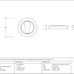 satin marine ss (316) round euro escutcheon (plain)