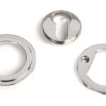 polished marine ss (316) round euro escutcheon (art deco)
