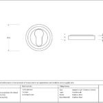 polished marine ss (316) round euro escutcheon (art deco)
