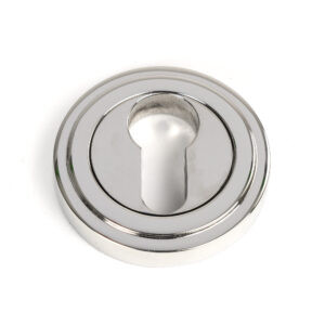 polished marine ss (316) round euro escutcheon (art deco)