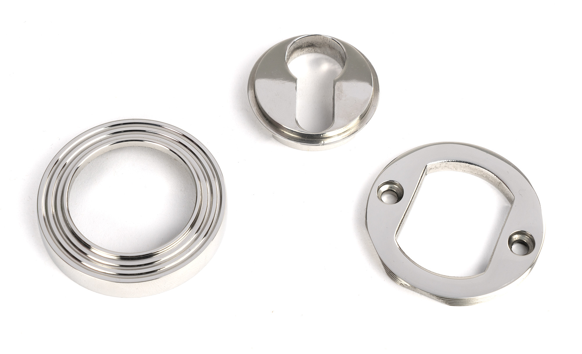 polished marine ss (316) round euro escutcheon (beehive)