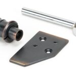 aged bronze key flush sash stop