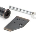 aged bronze key flush sash stop