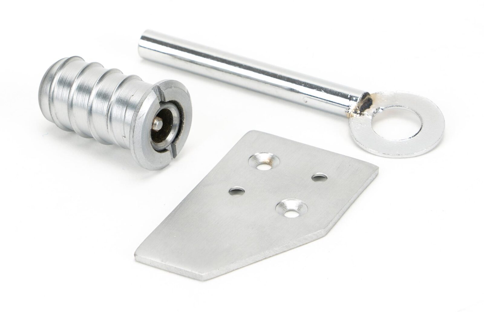 satin chrome key flush sash stop