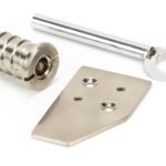 polished nickel key flush sash stop