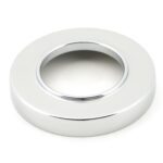 polished chrome brompton lever on rose set (plain) unsprung