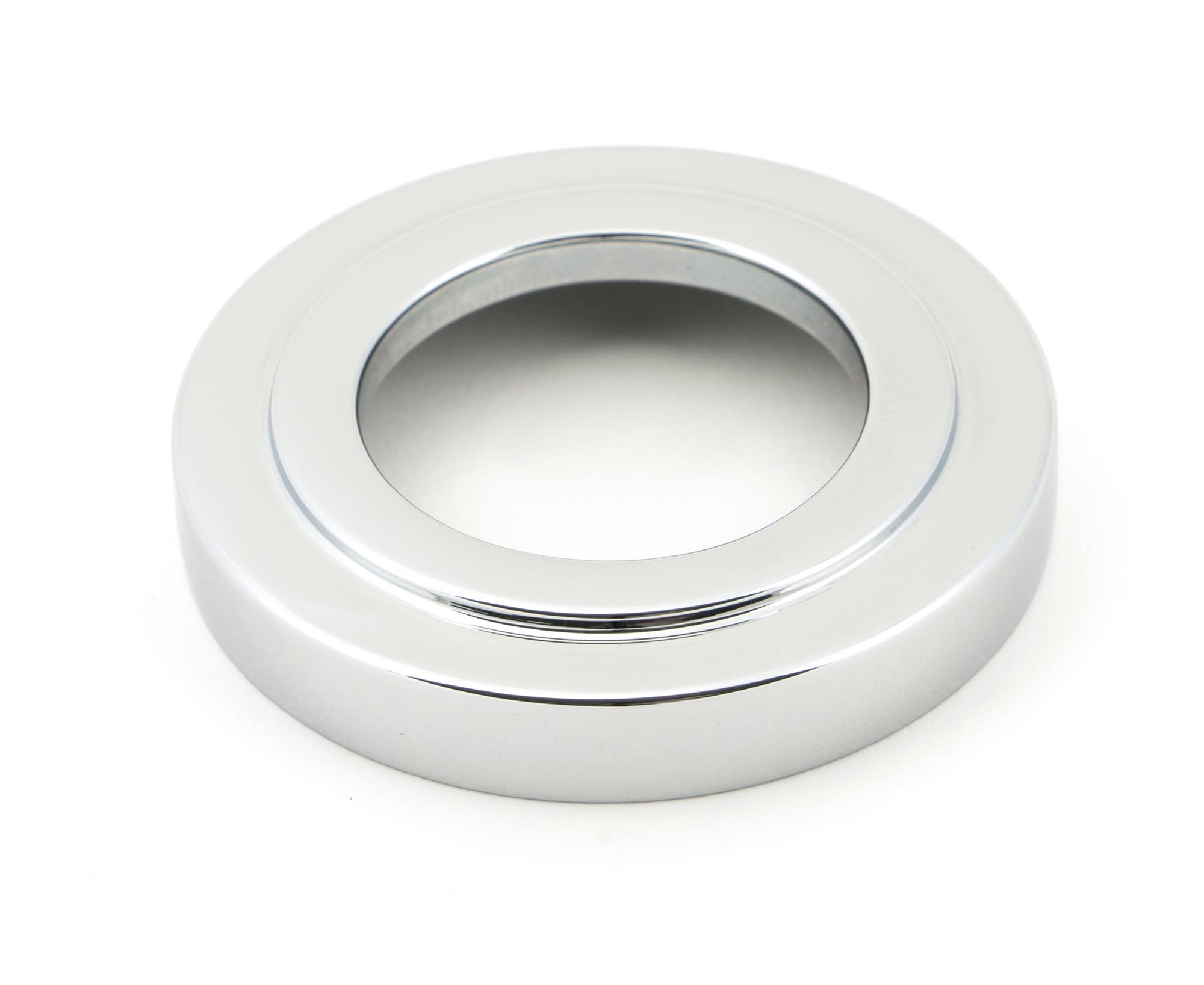 polished chrome brompton lever on rose set (art deco) unsprung