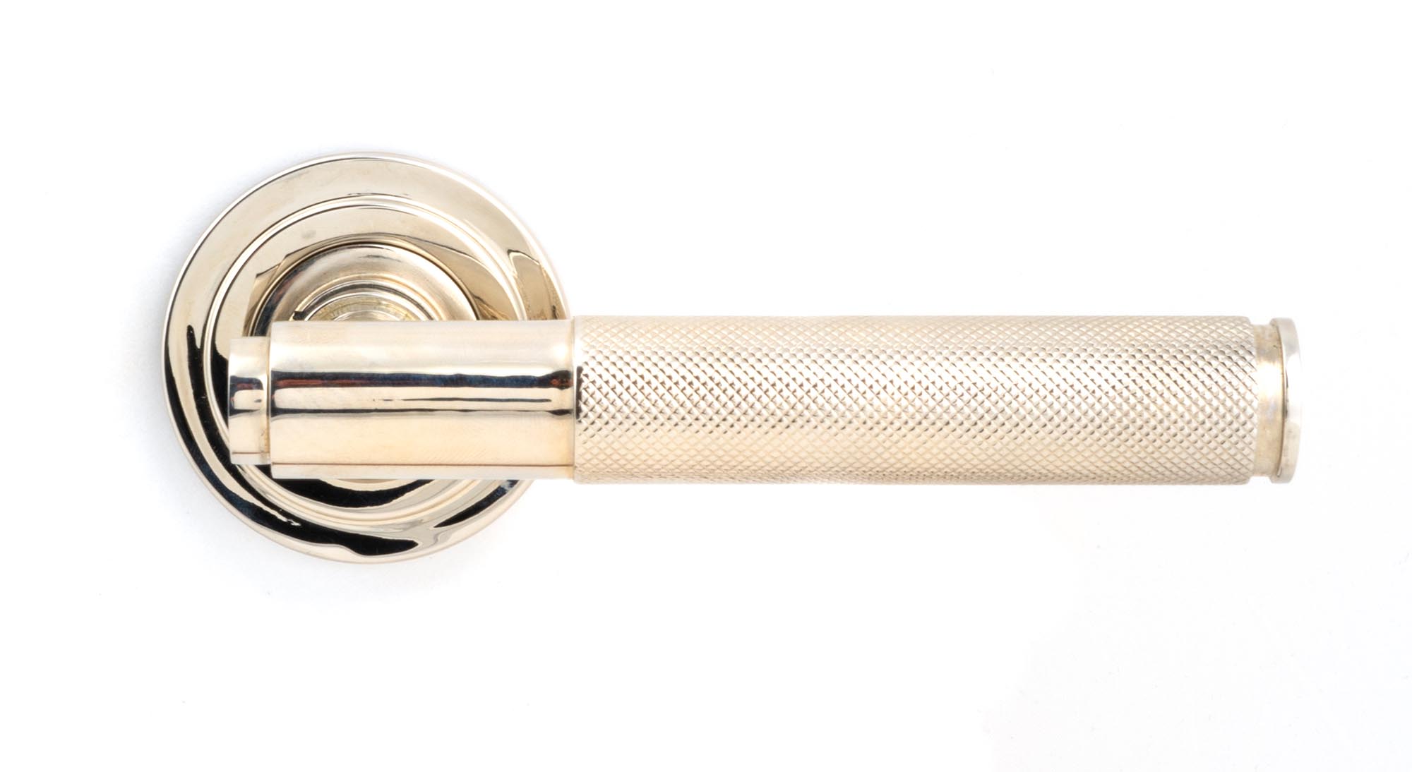 polished nickel brompton lever on rose set (art deco) unsprung