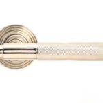 polished nickel brompton lever on rose set (beehive) unsprung