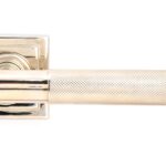 polished nickel brompton lever on rose set (square) unsprung