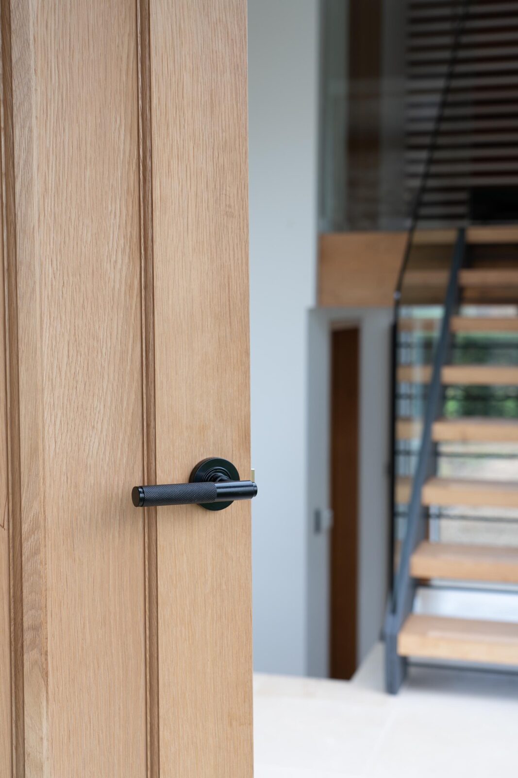 black brompton lever on rose set (plain) unsprung