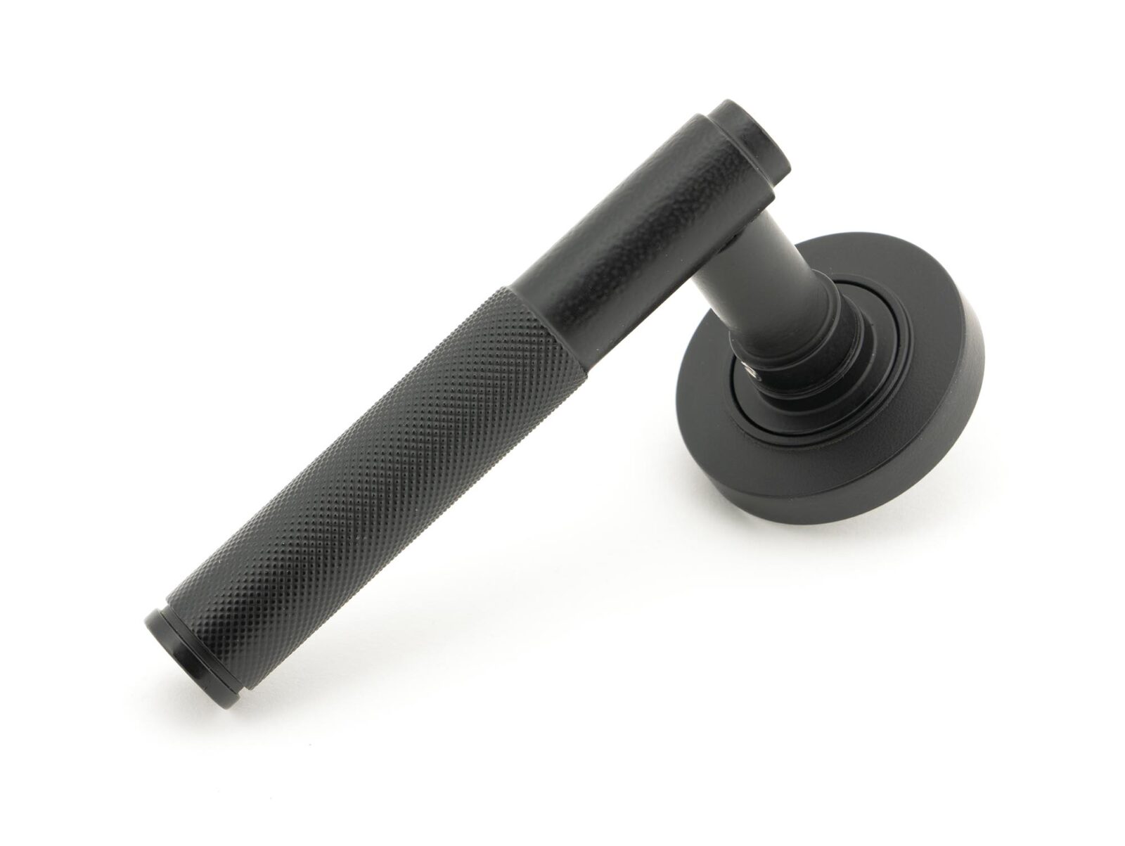 matt black brompton lever on rose set (plain) unsprung