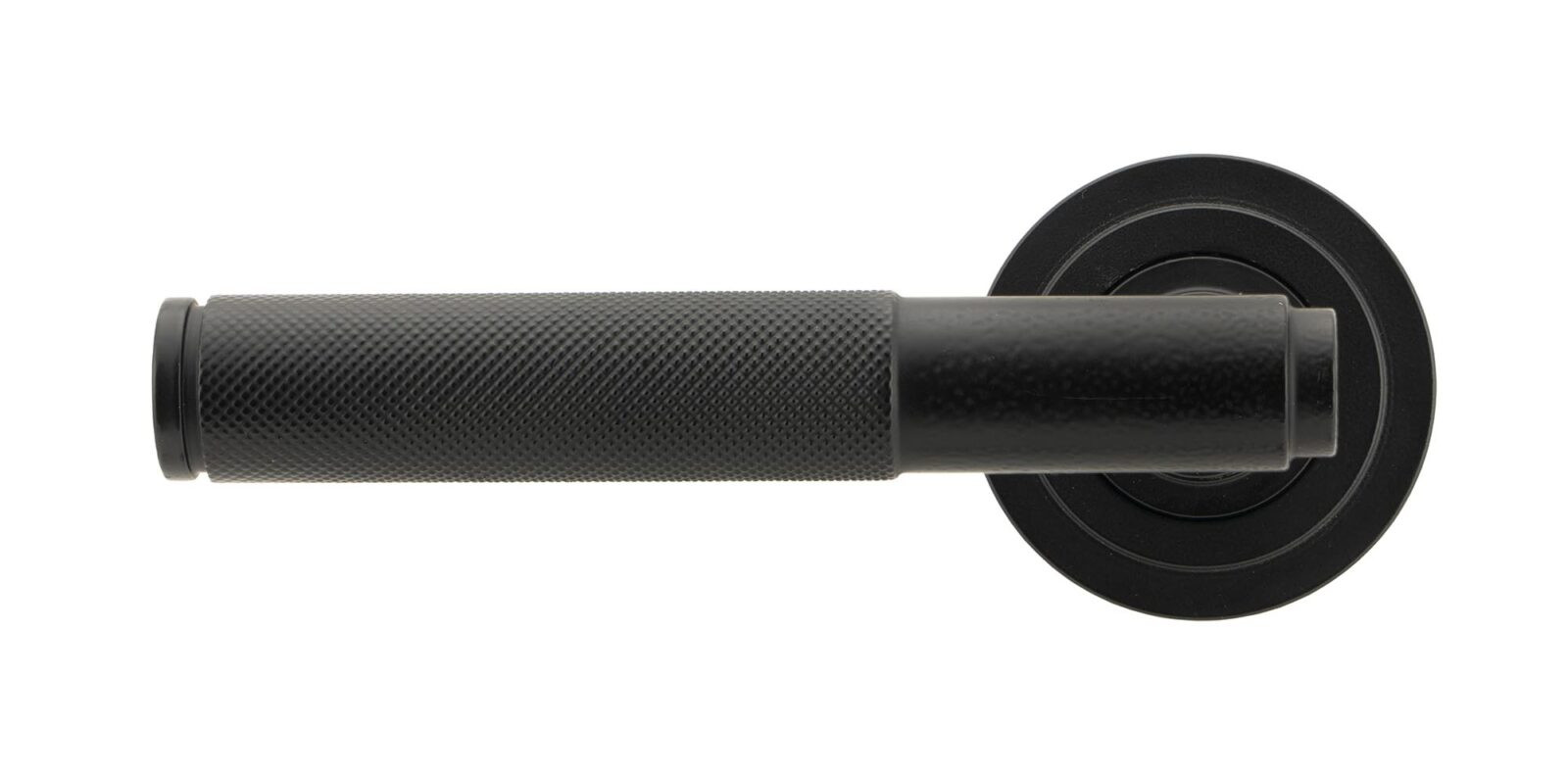 matt black brompton lever on rose set (art deco) unsprung