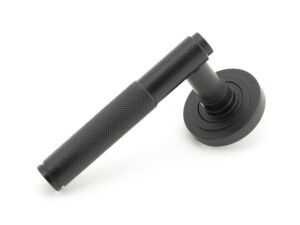 matt black brompton lever on rose set (art deco) unsprung