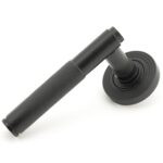 matt black brompton lever on rose set (beehive) unsprung