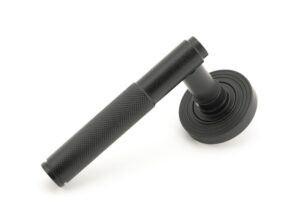 matt black brompton lever on rose set (beehive) unsprung